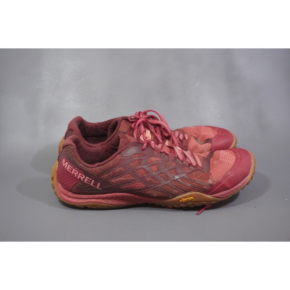 Merrell Trail Glove 4 Shoes Women Size 7.5 Persian Red Aqua Hiking Outdoor Low
